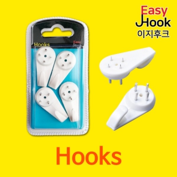 [PRODUCT_SEARCH_KEYWORD] 다용도후크 4pcs (62011)이지후크 Easy Hook Hooks