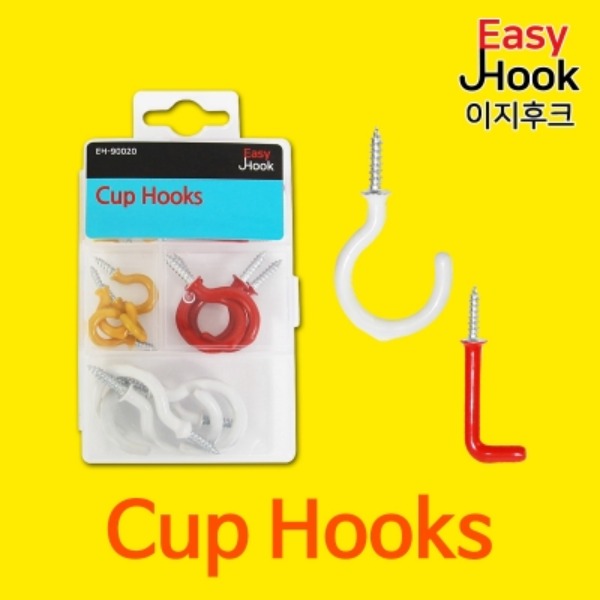 [PRODUCT_SEARCH_KEYWORD] 컵후크 고리나사 20pcs (90020)이지후크 Easy Hook Cup Hooks